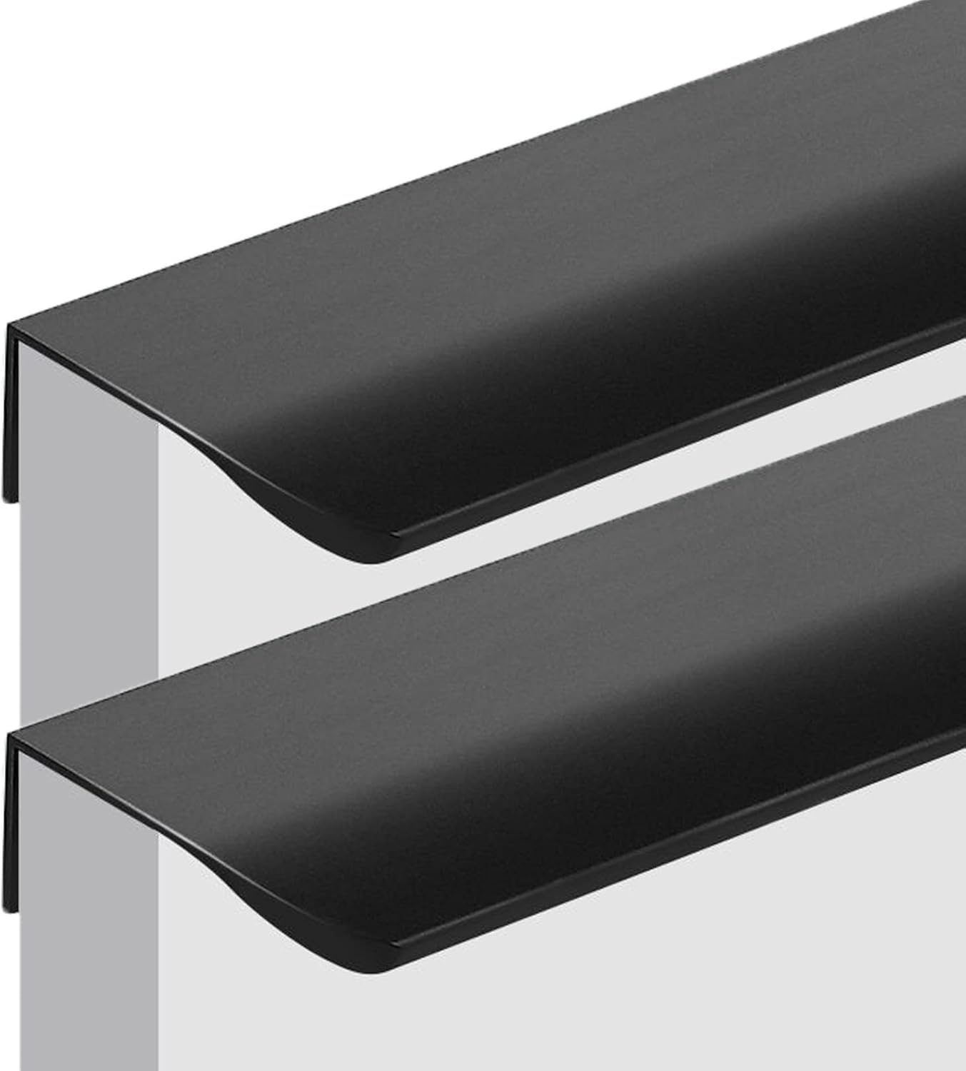 SBZIOJHDR Door Handle, Concealed Handles Kitchen Finger Edge Pull DrawerHandles Furniture Gate Knobs Black 2 Pieces(Overall Length 800mm)