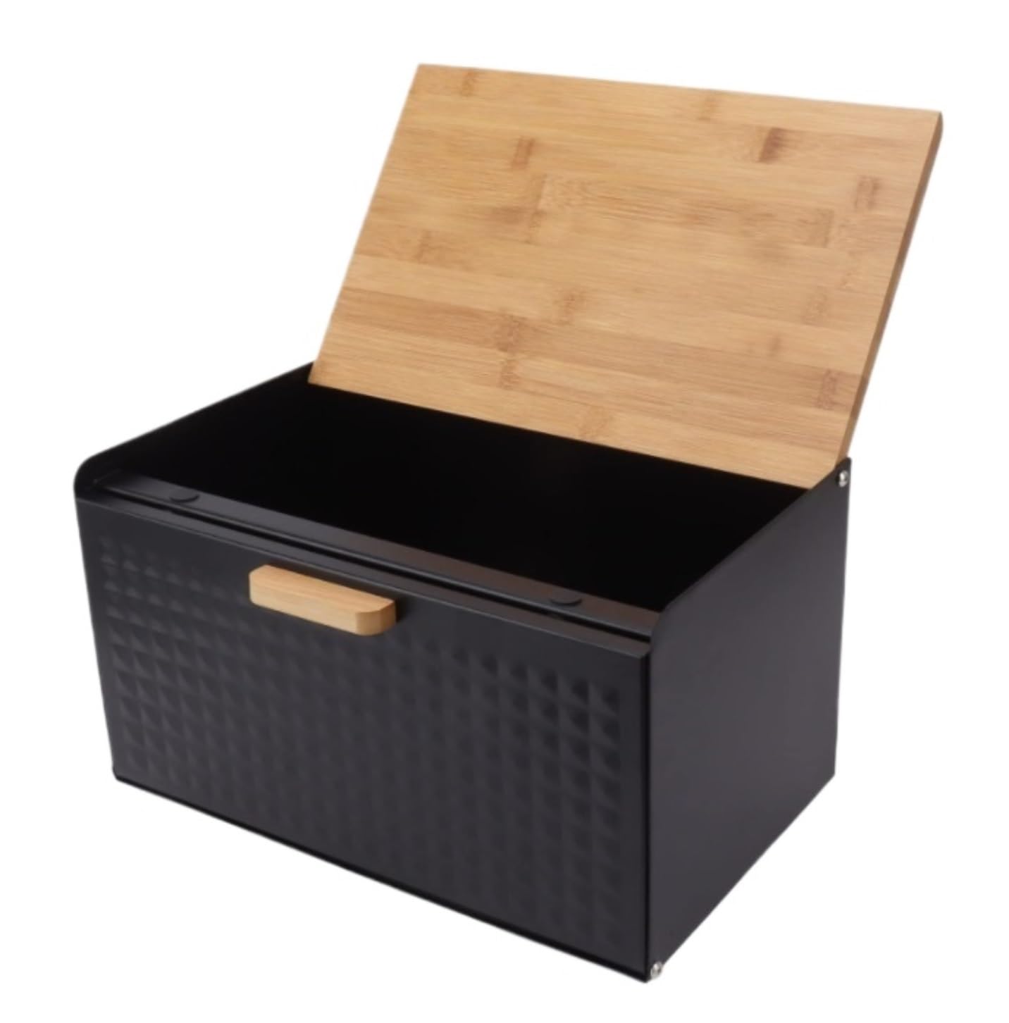 Pojemnik Do Przechowywania Chleba Drewniany Pojemnik Na Chleb O Dużej Pojemności, Z Pokrywką, Zabytkowy, Wytrzymały Pojemnik Na Chleb Chlebak Na Pieczywo(Black)