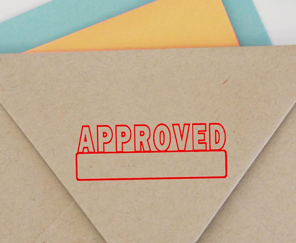 Printtoo Red Ink Approved Self Inking Rubber Stamp Office Stamp Custom Colop Stamper