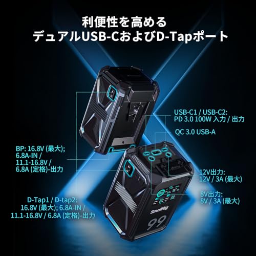 SMALLRIG X-Touch スマートトリプルプルーフ Vマウントバッテリー X99 99Wh の商品画像 1