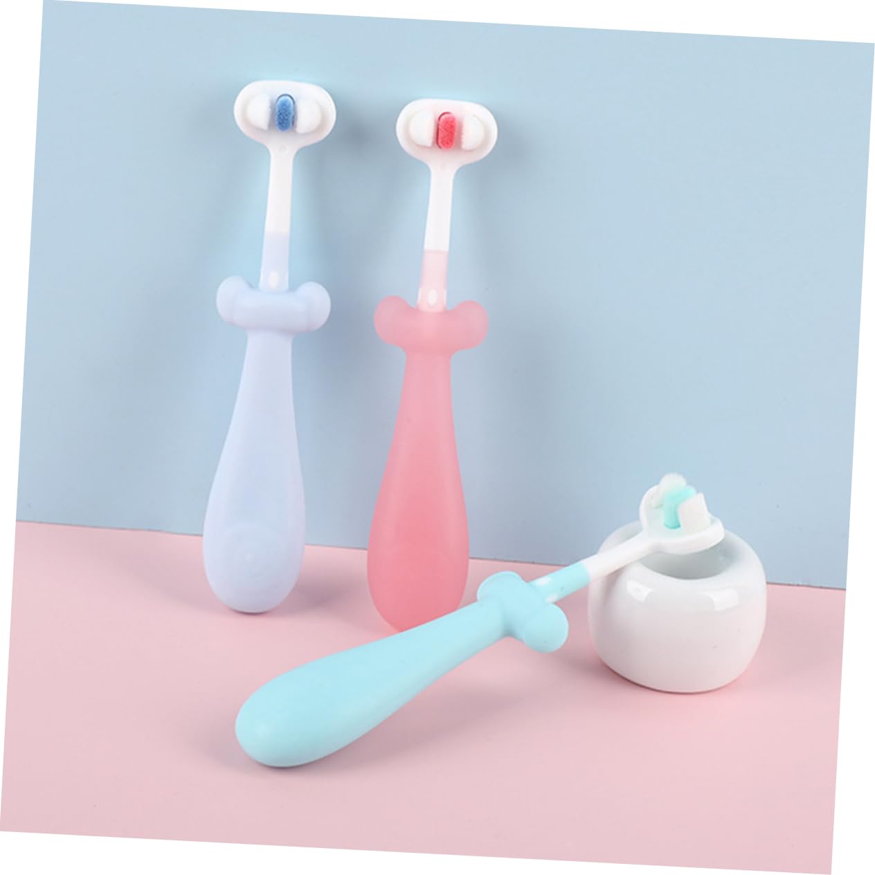 CALLARON Cepillo De De Oral Tu Pequeño Cepillo De Infantil Cerda Dibujos Animados Dentición Para Bebé Tipe 3 Piezas X 4