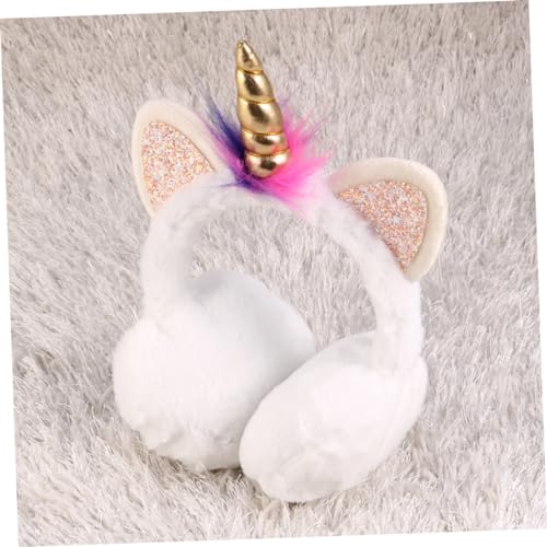 Orejeras de invierno calientes para mujer y niña con diseño de unicornio 2