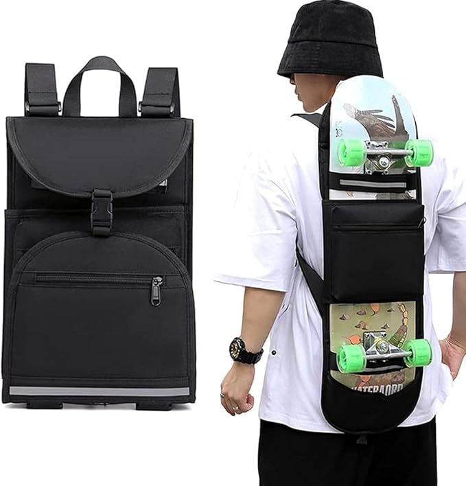 SyangKaitian Foldable Skateboard Backpack Bag Carrier with Adjustable Shoulder StrapsοΌSkateboard Backpack Regular Skateboard Bag Skateboard Shoulder Strap Adjustable Shoulder Foldable