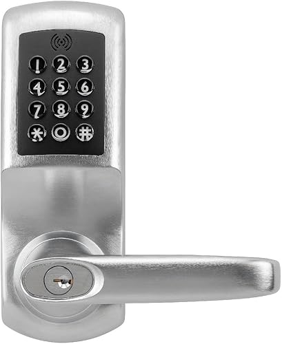 Lockstate Remotelock 5500 Series - Cerradura de palanca de acero inoxidable para uso comercial interior y exterior, cromo satinado