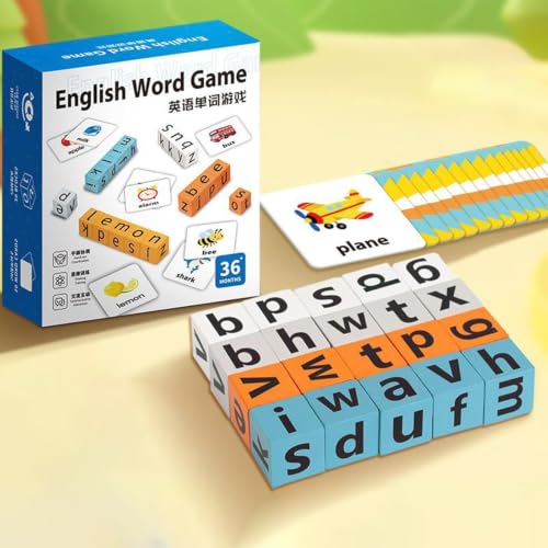 Bloques de letras didácticos para juegos del alfabeto y dinámicas de asociación en inglés 7