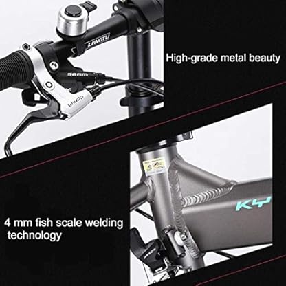 LHQ-HQ Erwachsene Kinder Folding Fahrrad Erwachsener Freizeit Fahrradstudenten Park Übungs-Fahrrad-Aluminiumlegierung 20 Zoll erwachsene männliche und weibliche Studenten Ultra-Light Speed ​​Fahrrad ( – Bild 6