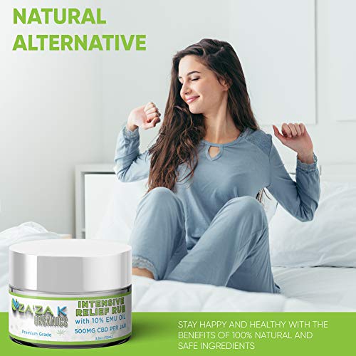 ZA'ZA K ORGANICS Hemp Cream 500 MG Max Strength – 100% Natural Hemp Oil Extract, Emu Oil, Arnica, for Knee, Joints, and… - Image 6