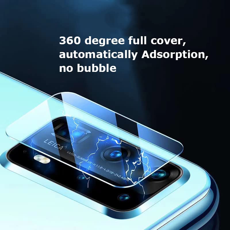 HANPINYOU For Huawei P50 P50E P40 Pro Plus Pocket Rear Back Camera Lens 9H Hardness Clear Tempered Glass Protector Protective Film Guard (5 Packs,P40 Pro Plus)