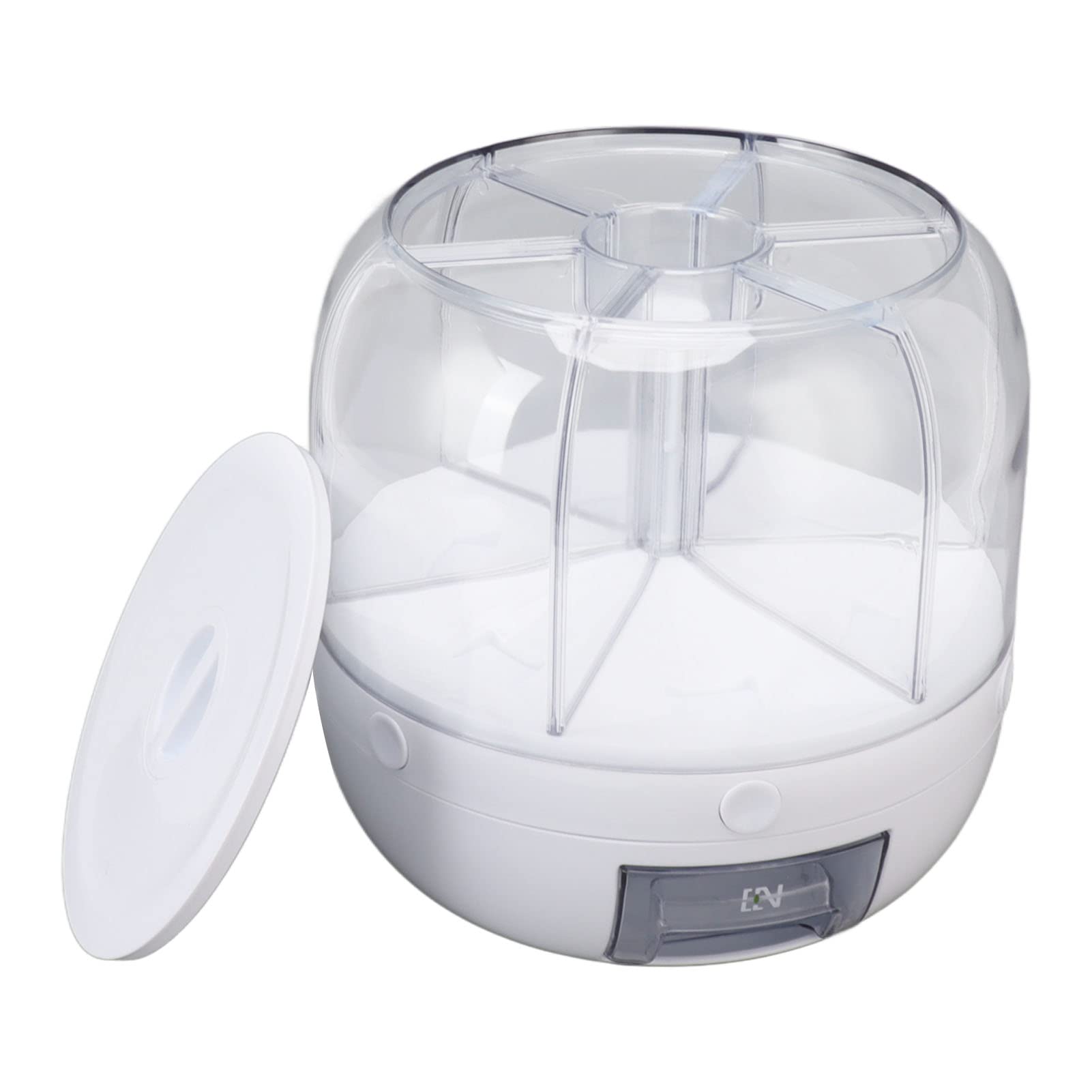 Asixxsix Kornsp Ender, 13,2Lb 6 Fach Transparentes Drehbares Korn Aufbewahrung Sbox PP Reissp Ender Trocken Futter Spender Küchen Zubehör für Kleine Körner,Bohnen,Reis,Gerste,Hirse,Asixxsixv783cnera4