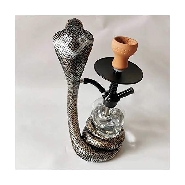 Wasserpfeifen-Set mit Lichtern, Wasserpfeifen-Shisha-Komplettset, Kobra-Form, Wasserpfeife, leicht zu zerlegen und zu… – Bild 4