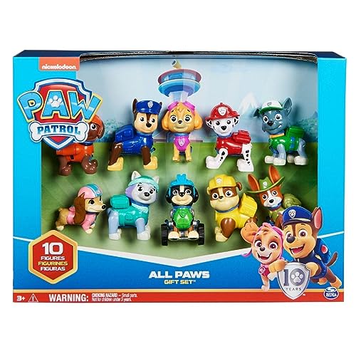 Paw Patrol, Confezione Regalo Anniversario 10 Anni, Personaggi Collezione, 10 Cuccioli Inclusi, Giochi Bambini, 3+ Anni
