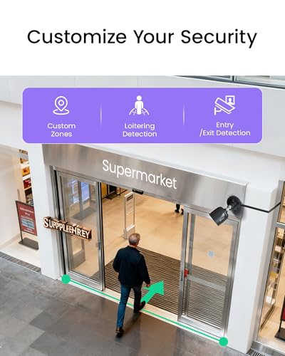Image of Loocam NVR Security Camera System 8CH 8MP with 2TB HDD, 8pcs 4K POE IP Cameras for Home Security, AI Human /Vehicle Detection, 24 /7 Recording POE Camera System, Remote Access, Plug & Play