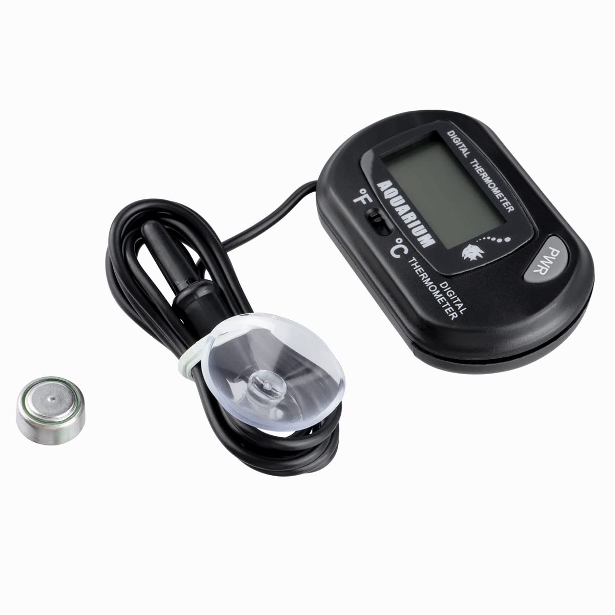 Treki Thermomètres Aquarium LCD Thermomètre Digital Ventouse Thermometre Fish Tank Numérique Aquarium ThermomètreS avec Sonde pour Aquariu m Marin Incubateur Réservoir