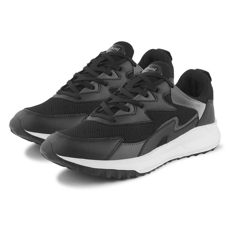 Image of Lakhani aashirwad Men's Sports Shoes | Lightweight Breathable Running Shoes for Men | Flynet Upper, Phylon Sole | Flexible, Comfortable Lace-Up Athletic Shoes
