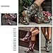 IUV Cowboy Boots For Women Mid Calf Cowgirl Boots Embroidered Pull-On Tabs Snip Toe Boot