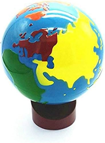Juguetes de globo de tierra para bebé, globo de tierra Montessori, material de plástico y madera, aprender a conocer el mundo Niños Aprendizaje