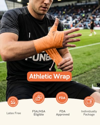 Image of FriCARE Self Adhesive Bandage Wrap, Medical Tape in First Aid Kit, Sporty