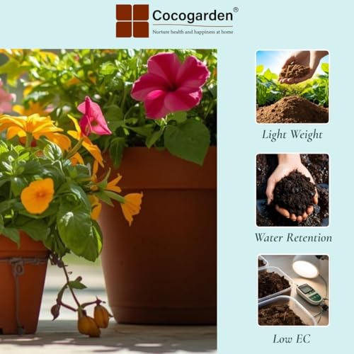 Image of Cocogarden Cocopeat Powder - 10 KG, Ready to Use Form for Indoor & Outdoor Home Garden, Potting Plants, Terrace Gardening