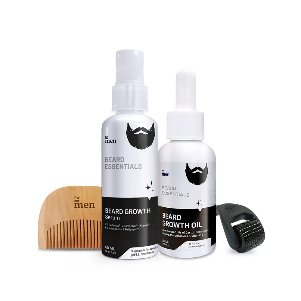 ForMen Beard Growth kit | Beard Growth Serum, Beard Oil, Derma Activator with Neem Wooden Comb | Thicker & Fuller Beard, Improves Beard Volume, Texture - 4 Items in Kit (B0B8ZKR7VZ) Amazon Price History, Amazon Price Tracker