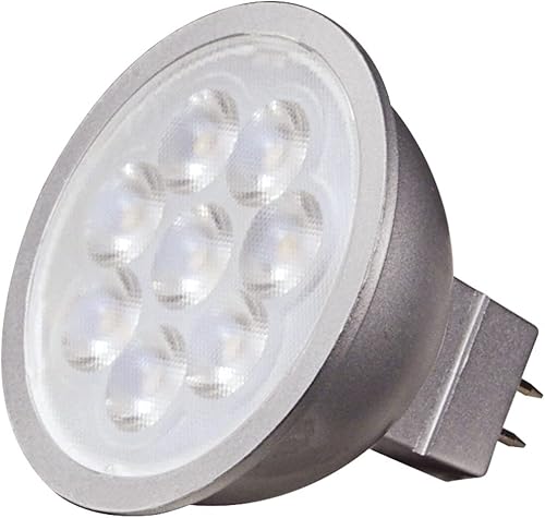 Paquete de 6 bombillas LED Satco S9494, 6.5MR16/LED/25'/50K/12V, 6