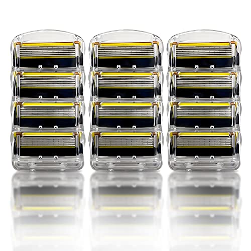 ジレット対応 プロシールド 替刃 ProShield マニュアル 髭剃り カミソリ 12個入り メンズシェーバー替刃 互換品 シェーバー交換部品 シェーバー交換ヘッド カミソリアクセサリ シェーバーアクセサリー 剃刀 替え刃12個入