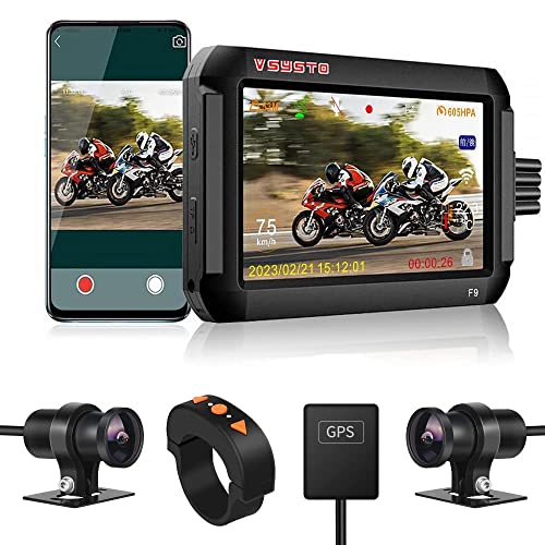 Amazon.co.jp: VSYSTO バイク用ドライブレコーダー前後カメラ