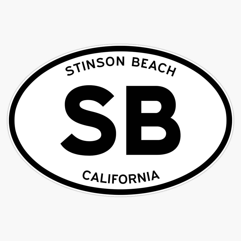 Futcher GraphicsSb, Stinson Beach, California Vinyl Decal Bumper Sticker 5"