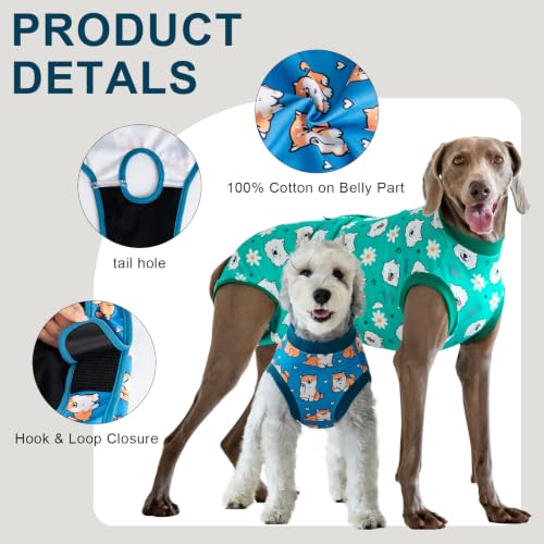 Image of 2 Packs Dog Surgery Recovery Suit,Dog Recovery Suit After Surgery for Female Spay Male Neuter,Soft Anti Licking Recovery Suit for Dogs,Dog Onesie for Abdominal Wounds,XS