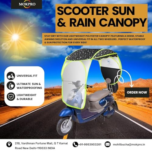 Image of Folding Motorcycle Canopy, Motorbike Sun Visor, Shade Tent, Umbrella, Windshield & Rain Cover (Pink) - Universal Fit, Foldable, UV & Weather Protection (Pink).