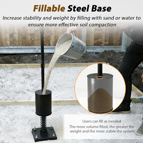 Herramienta compactadora de suelo con mango ajustable miniatura 4