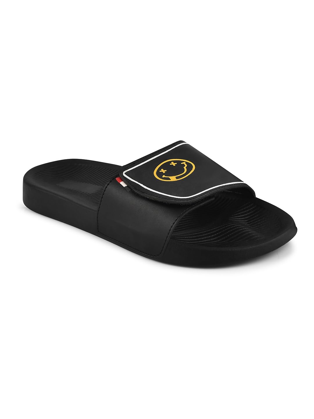 Shoe Mate Sliders Mens Black Stylish Printed Flip Flop & Slippers (B0CR1L268S) Amazon Price History, Amazon Price Tracker