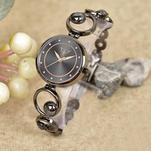 Image of WHITE BIRD Style Up Quartz Analog Mother of Pearl Metal Strap Watch for Women
