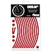 VFLUO Circular™, Kit de Cintas, Rayas Retro Reflectantes para Llantas de Moto (1 Rueda), 3M Technology™, Anchura XL : 10 mm, Rojo