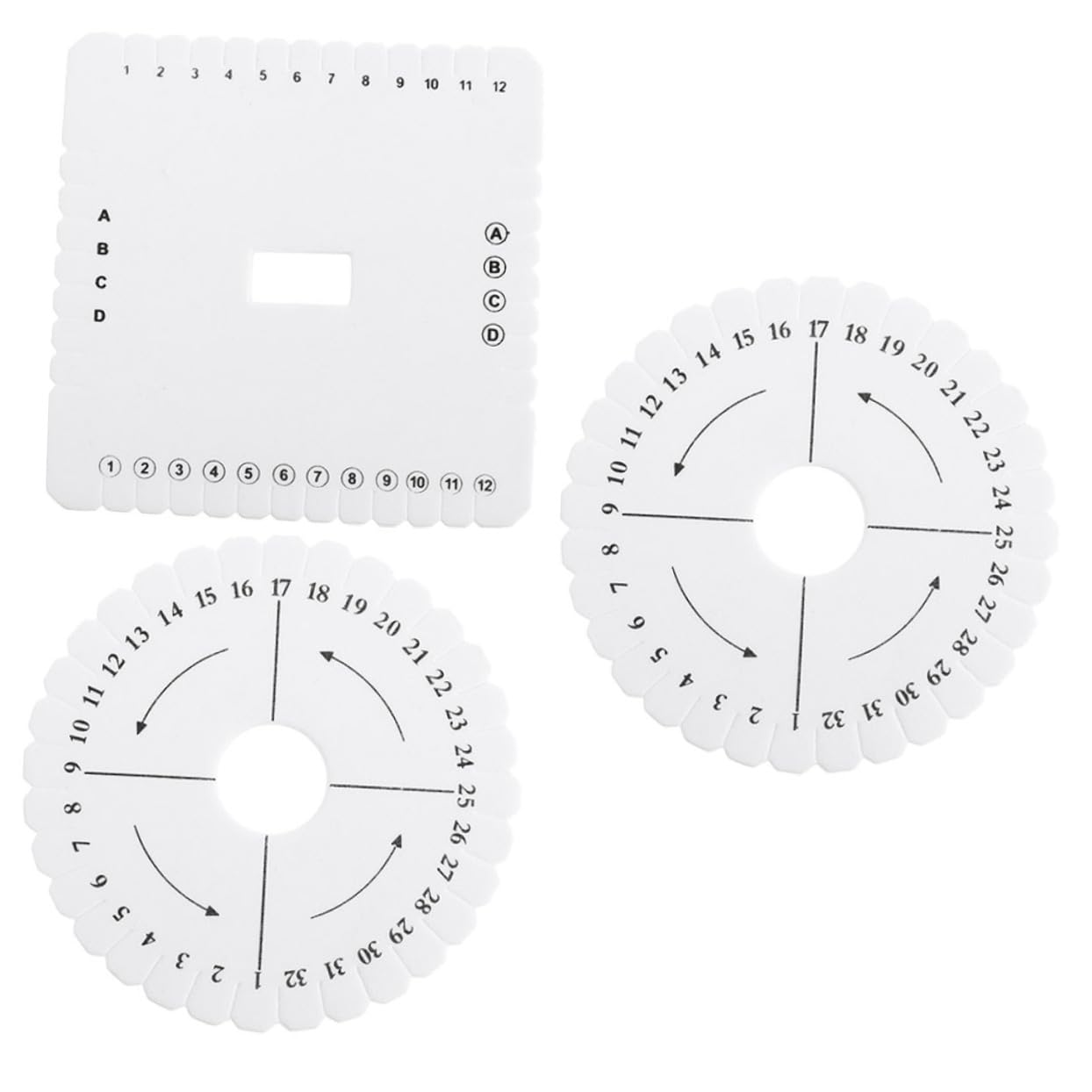 ARTIBETTER 3Pcs DIY Braiding Tool Versatile Weaving Discs for Easy Bracelet Making Lightweight Portable Handheld Looms for Crafting Enthusiasts Present for DIY Lovers