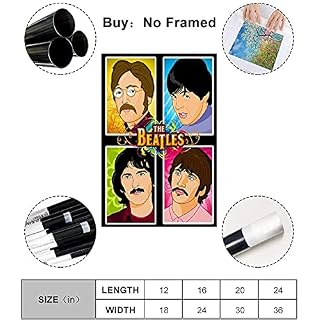 chuanglanja Toile Oeuvre Peinture60*90cm sans Cadre Les célèbres Beatles Art Abstrait Mur Art Photo Impression Moderne… - Les Beatles, Paul McCartney, John Lennon, RIngo Starr, George Harrison chuanglanja Toile Oeuvre Peinture60*90cm sans Cadre Les célèbres Beatles Art Abstrait Mur Art Photo Impression Moderne… – Image 2