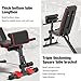 Modern-Depo Adjustable Weight Bench Foldable Press Sit Up Bench for Home Gym Training Full Body Workout Multi-Purpose Flat Incline Exercise Bench, Black