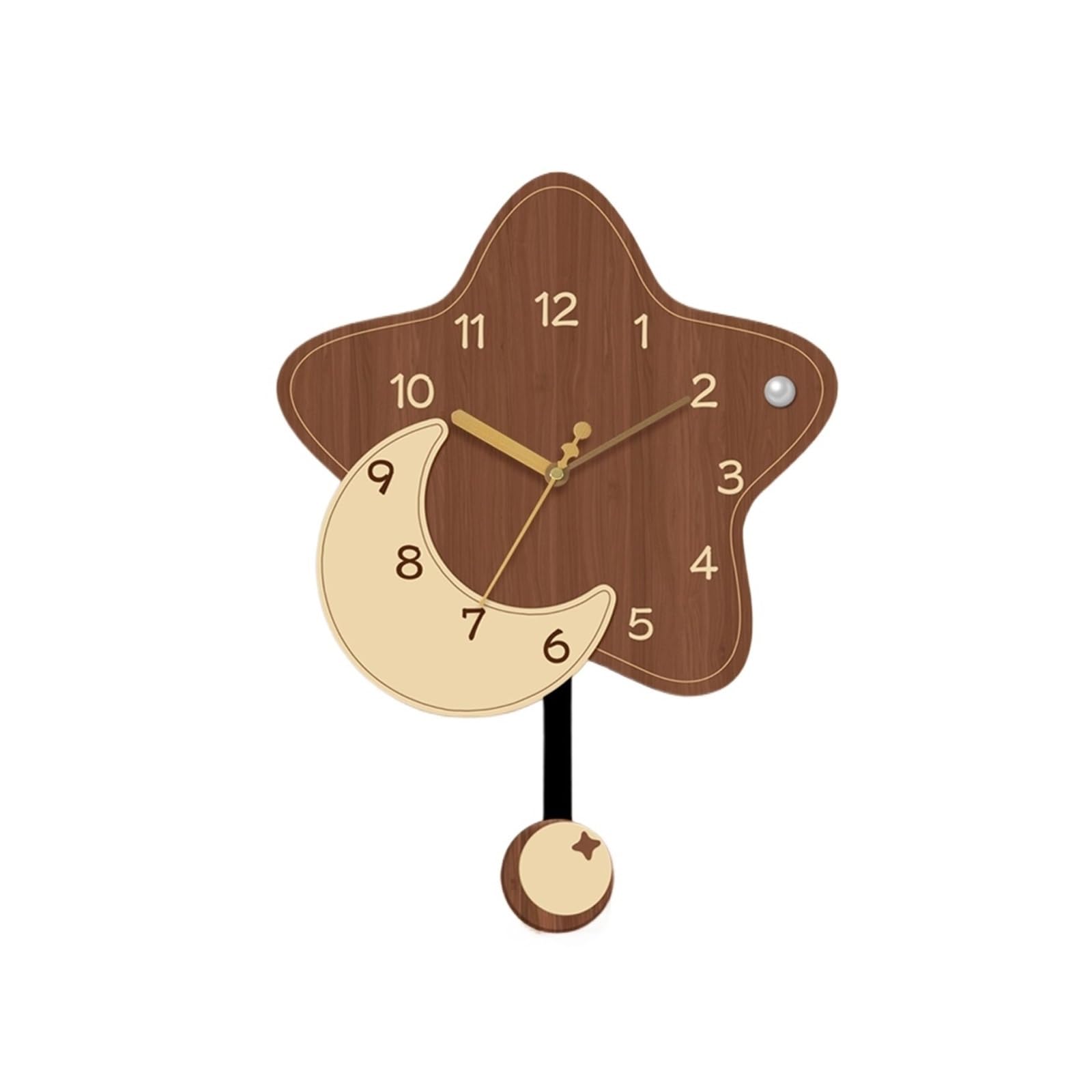 DFHS46JK Wall Decor Pendulum Wall Clock for Living Room Silent for Home Decor -No Drilling Required for living room decor(Small)