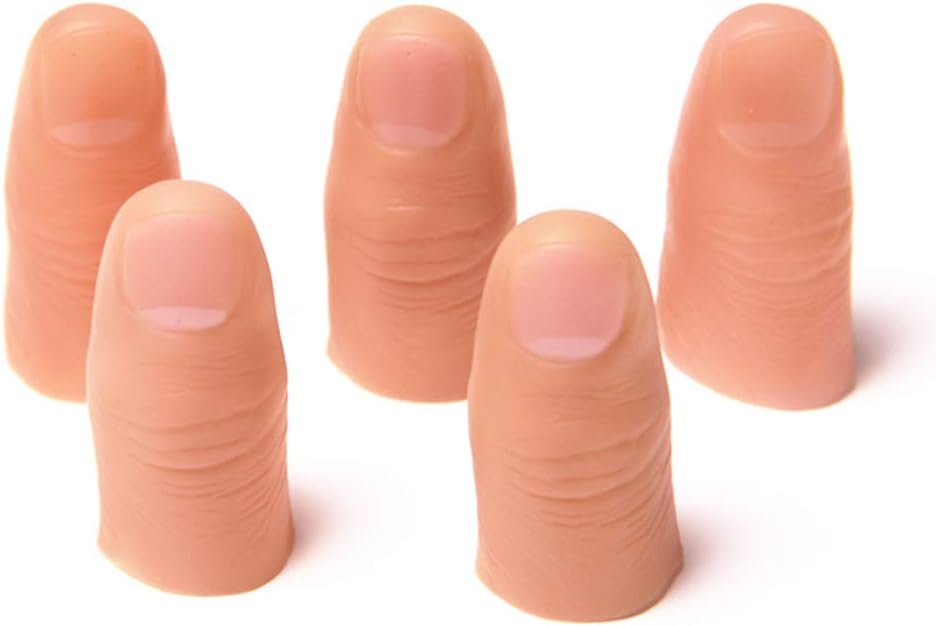 20 Pieces Fake Thumb Cover Soft Thumb Toy for Pranks in Adults and Children Party Made of Soft Rubber (As Shown)