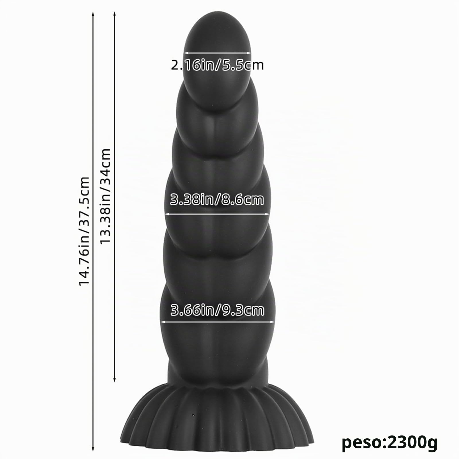 Dildo Anale a Spirale Enorme Dildo Realistico 37,5 Cm XXL Extra Grande Buttplug con Ventosa Dildo Mostruoso Massaggio alla Prostata Masturbatore Vaginale Plug Anale in Silicone