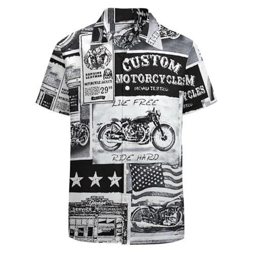 SZDIZOWE Men's Shirts Single Pocket Hawaiian Casual Printed Button-Down Lapel Shirts4