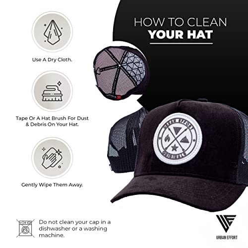 Image of Urban Effort Trucker Hat for Men - Mesh Back Baseball Cap, 5 Panel Snapback Hats for Men and Women