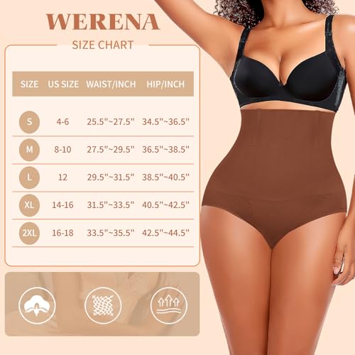 Image of Werena Tummy Control Shapewear Panties For Women Seamless High Waist Shaping Body Shaper Girdle Underwear