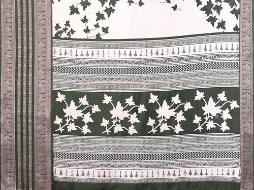 Image of Yashika Women's Floral Printed White Dola Silk Jacquard Saree With Unstitched Blouse Material For Women (AZ-YS-OG-GYANI)