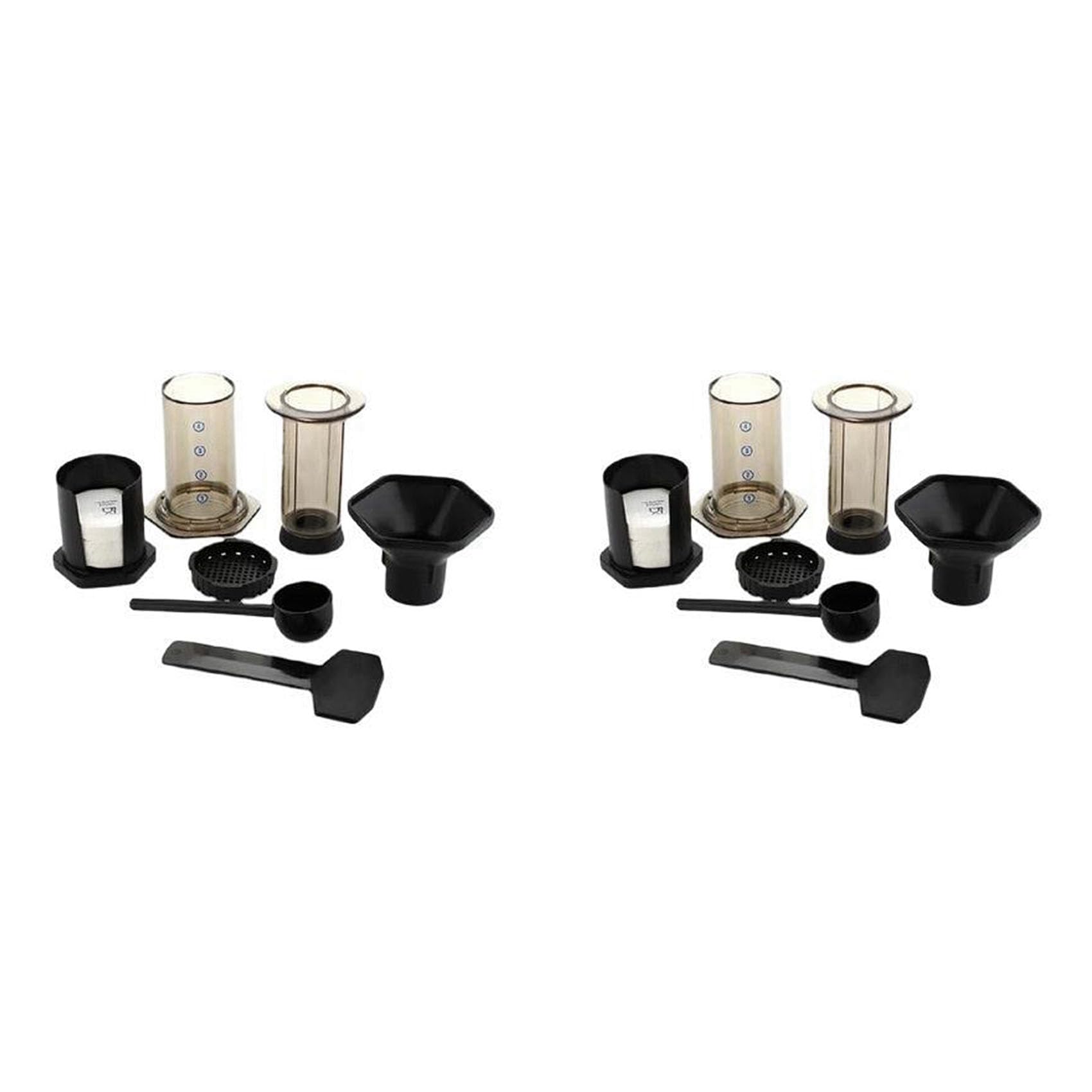 2 cafeteras portátiles para cafeteras francesas, prensadas a mano, filtro antigoteo para oficina, hogar, viajes, campamento, cafetera