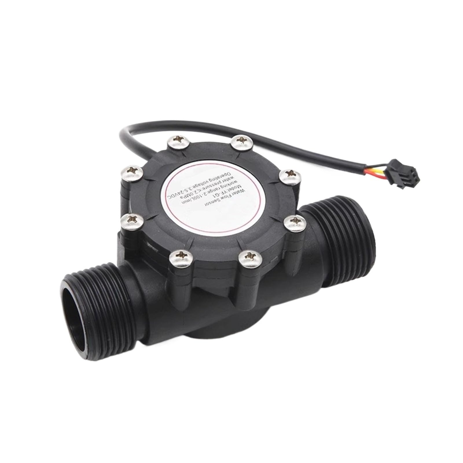 SDGBCXD flow meter, YF-G1 Black Liquid Water Flow Sensor Switch Counter Flowmeter 2-100L/Min