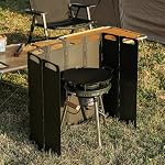 OLG Camp Stove Windscreen 23.6 inch Camping Shield (Tinplate) Wind Screen for Stoves