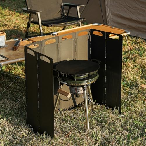 OLG Camp Stove Windscreen 23.6 inch Camping Shield (Tinplate) Wind Screen for Stoves