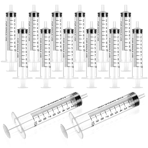 Dacitiery 20 Stück Spritze, 10 ml Nadellose Sterile Spritzen für Kleine Haustierfütterung, wissenschaftliche Labors, Pflanzenbewässerung, Industrielle Präzisionsanwendung Cover