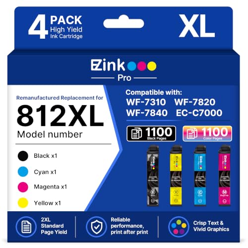 Image of Remanufactured Replacement for Epson 812XL 812 Ink Cartridge Combo Pack