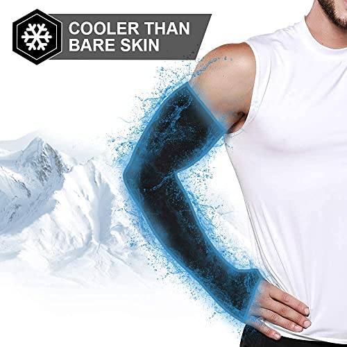 Image of MIZUNA Sun Protection Arm Sleeves Hand gloves For Men & Women,Thumb Holes UPF 50 Arm Cover for Biking,Cricket,Cycling, Golf, Outdoor Sports